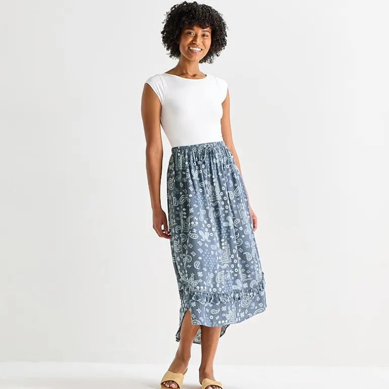 Arizona Womens Juniors Mid Rise Maxi Skirt