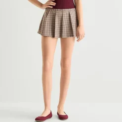 Arizona Womens Juniors Mid Rise Pleated Skirt