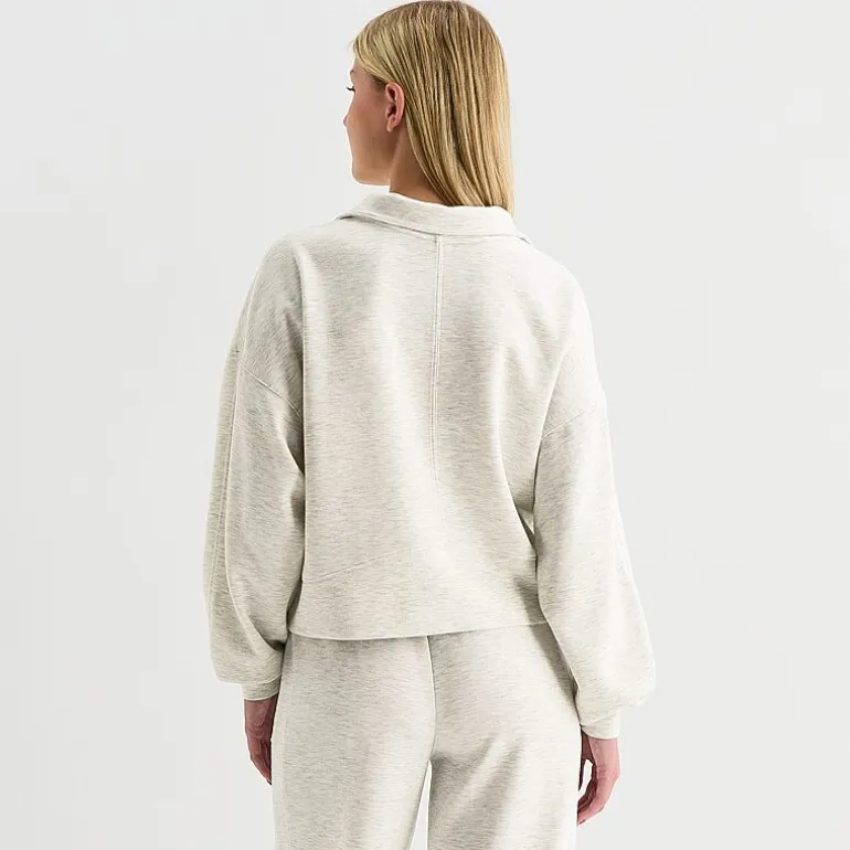 Arizona Womens Juniors Mock Neck Long Sleeve Quarter-Zip Pullover