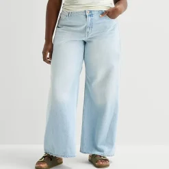 Arizona Womens Juniors Plus Low Rise Baggy Fit Jean