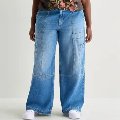 Arizona Womens Juniors Plus Low Rise Baggy Fit Jean