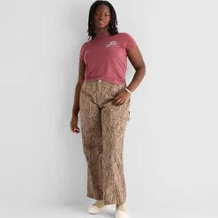Arizona Womens Juniors Plus Low Rise Straight Leg Jean
