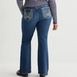 Arizona Womens Juniors Plus Low Rise Bootcut Jean