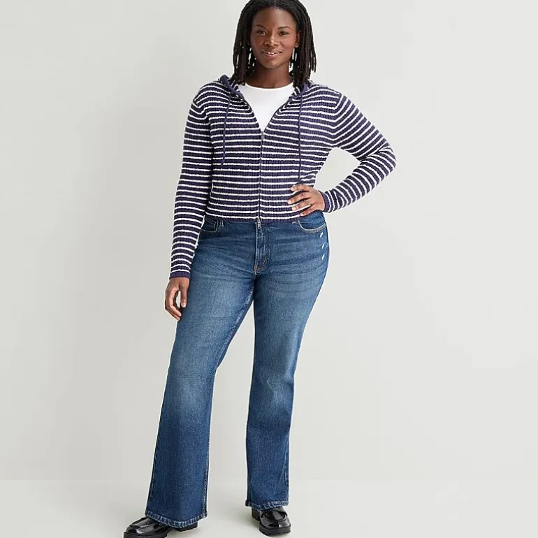 Arizona Womens Juniors Plus Low Rise Bootcut Jean