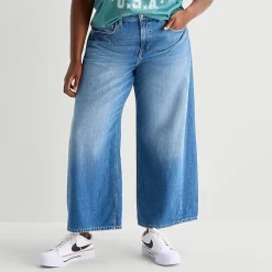 Arizona Womens Juniors Plus Low Rise Barrel Jean