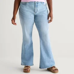 Arizona Womens Juniors Plus Low Rise Bootcut Jean