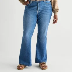 Arizona Womens Juniors Plus Low Rise Bootcut Jean