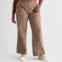 Arizona Womens Juniors Plus Low Rise Straight Leg Jean
