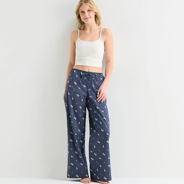 Arizona Womens Juniors Poplin Pajama Pants