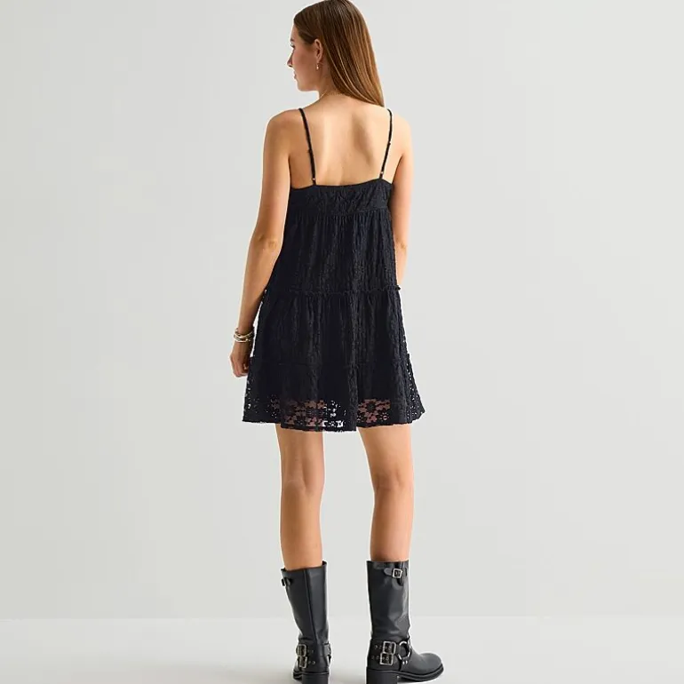 Arizona Womens Juniors Round Neck Sleeveless Babydoll Dress