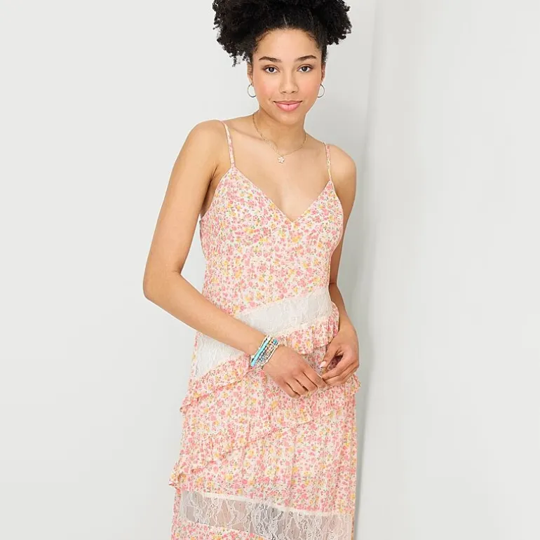 Arizona Womens Juniors Round Neck Short Sleeve Fit + Flare Dress