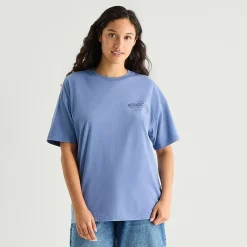 Arizona Womens Juniors Round Neck Short Sleeve Oversized Graphic T-Shirt