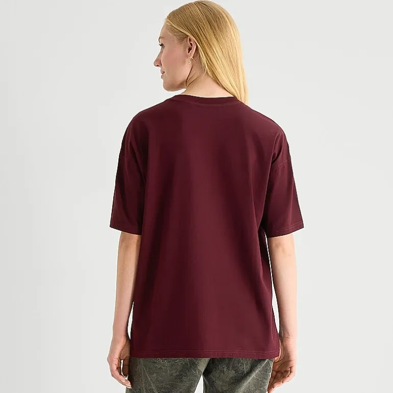 Arizona Womens Juniors Round Neck Short Sleeve Oversized Graphic T-Shirt