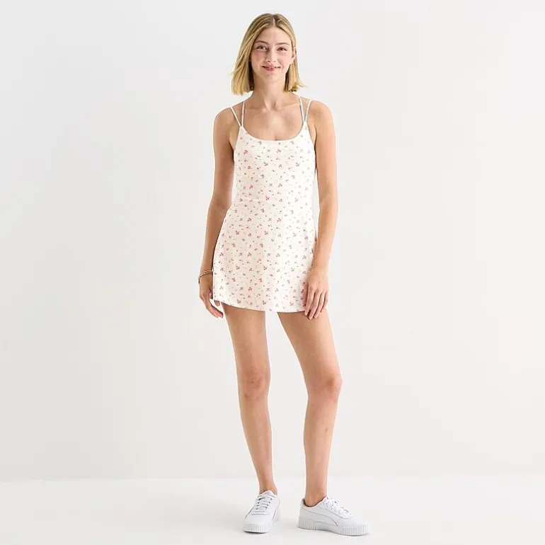 Arizona Womens Juniors Scoop Neck Sleeveless Active Tennis Dress