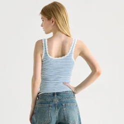 Arizona Womens Juniors Scoop Neck Sleeveless Tank Top