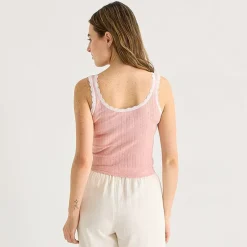 Arizona Womens Juniors Scoop Neck Sleeveless Tank Top