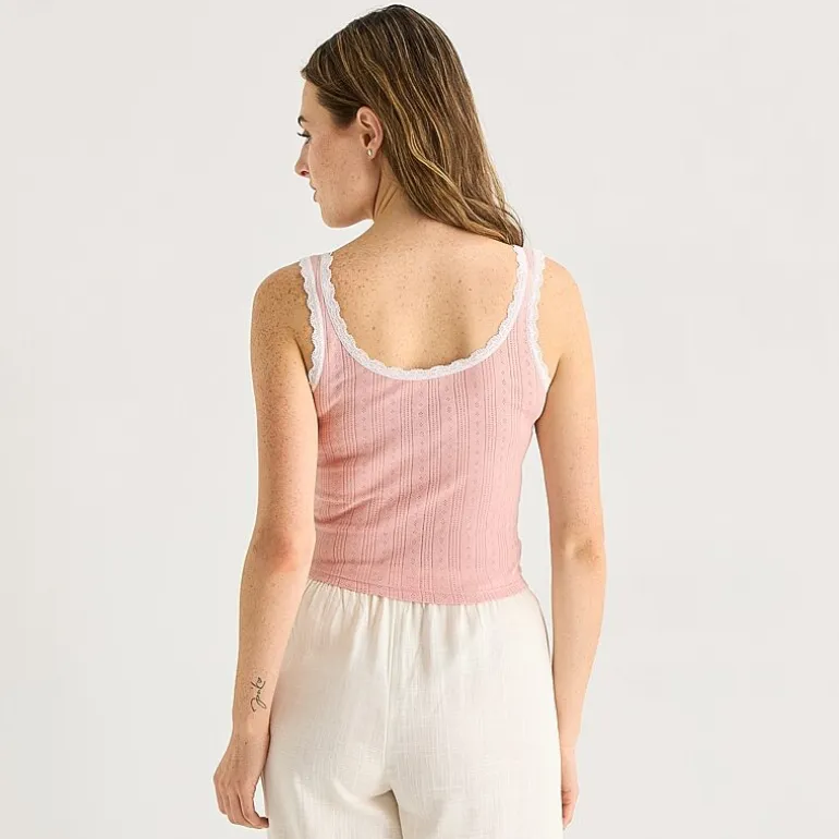 Arizona Womens Juniors Scoop Neck Sleeveless Tank Top