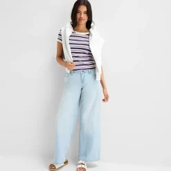 Arizona Womens Juniors Short Low Rise Baggy Fit Jean