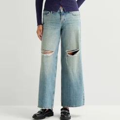 Arizona Womens Juniors Short Low Rise Baggy Fit Jean