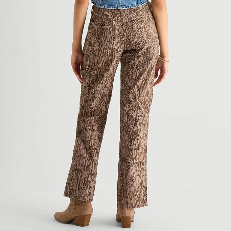 Arizona Womens Juniors Short Low Rise Straight Leg Jean