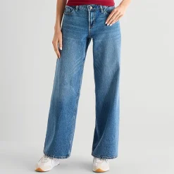 Arizona Womens Juniors Short Low Rise Baggy Fit Jean