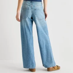 Arizona Womens Juniors Short Low Rise Baggy Fit Jean