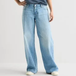 Arizona Womens Juniors Short Low Rise Baggy Fit Jean