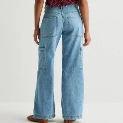 Arizona Womens Juniors Short Low Rise Baggy Fit Jean