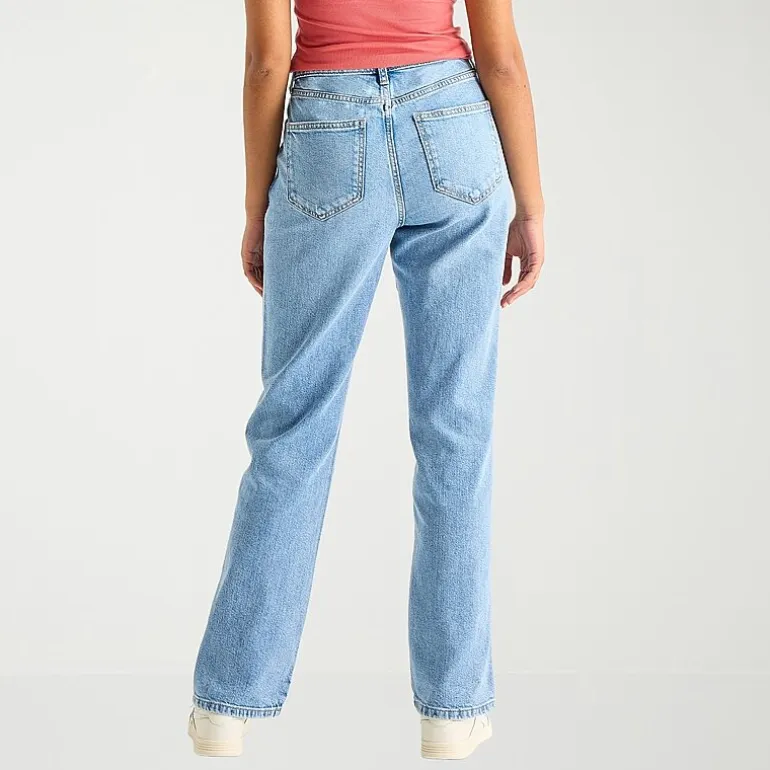 Arizona Womens Juniors Short High Rise Stretch Fabric Straight Leg Jean