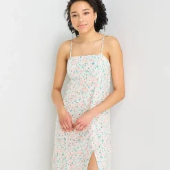 Arizona Womens Juniors Sleeveless Floral Midi Slip Dress