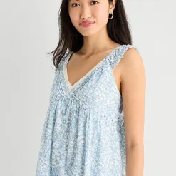 Arizona Womens Juniors Sleeveless Babydoll Dress
