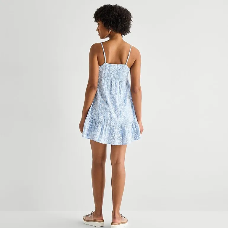 Arizona Womens Juniors Sleeveless Sundress
