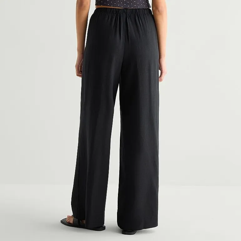 Arizona Womens Juniors Straight Low Rise Drawstring Pant