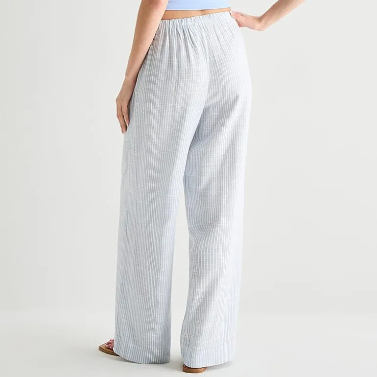 Arizona Womens Juniors Straight Low Rise Drawstring Pant