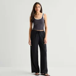 Arizona Womens Juniors Straight Low Rise Drawstring Pant