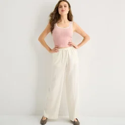 Arizona Womens Juniors Straight Low Rise Drawstring Pant