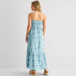 Arizona Womens Juniors Straight Neck Sleeveless Maxi Dress