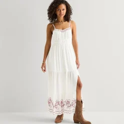 Arizona Womens Juniors Sweetheart Neck Sleeveless Maxi Dress