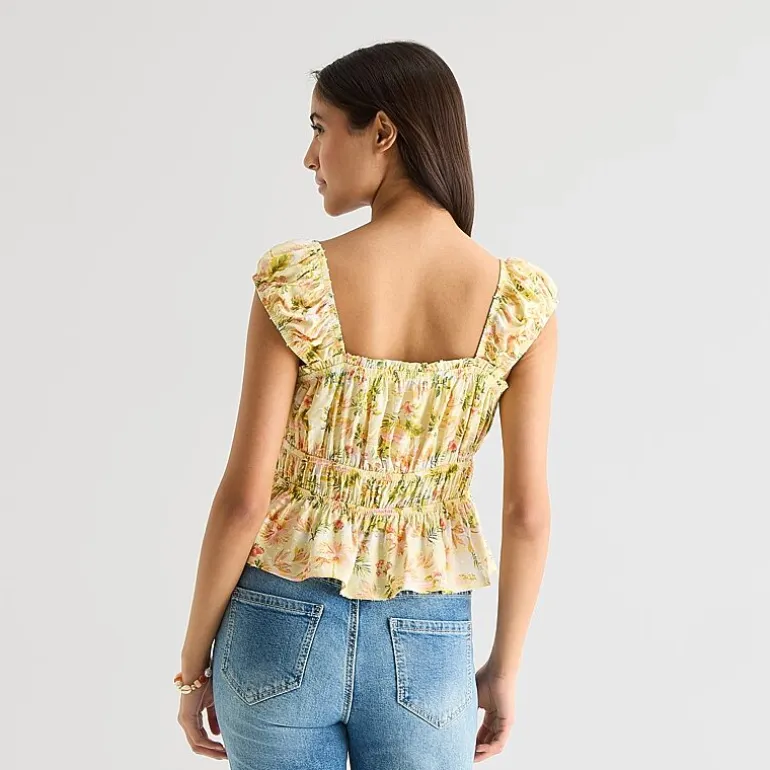 Arizona Womens Juniors Sweetheart Neck Sleeveless Tank Top