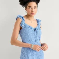 Arizona Womens Juniors U Neck Sleeveless Fit + Flare Dress