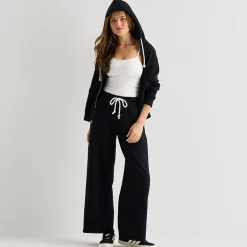 Arizona Womens Juniors Wide Leg Fleece Sweatpant