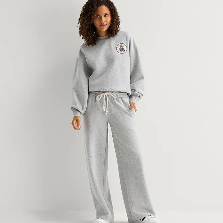 Arizona Womens Juniors Wide Leg Fleece Sweatpant