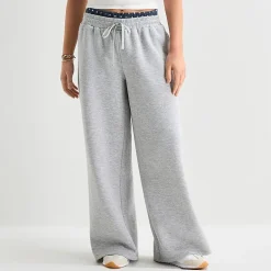 Arizona Womens Juniors Wide Leg Mid Rise Sweatpant