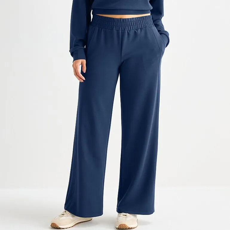 Arizona Womens Juniors Wide Leg Mid Rise Sweatpant