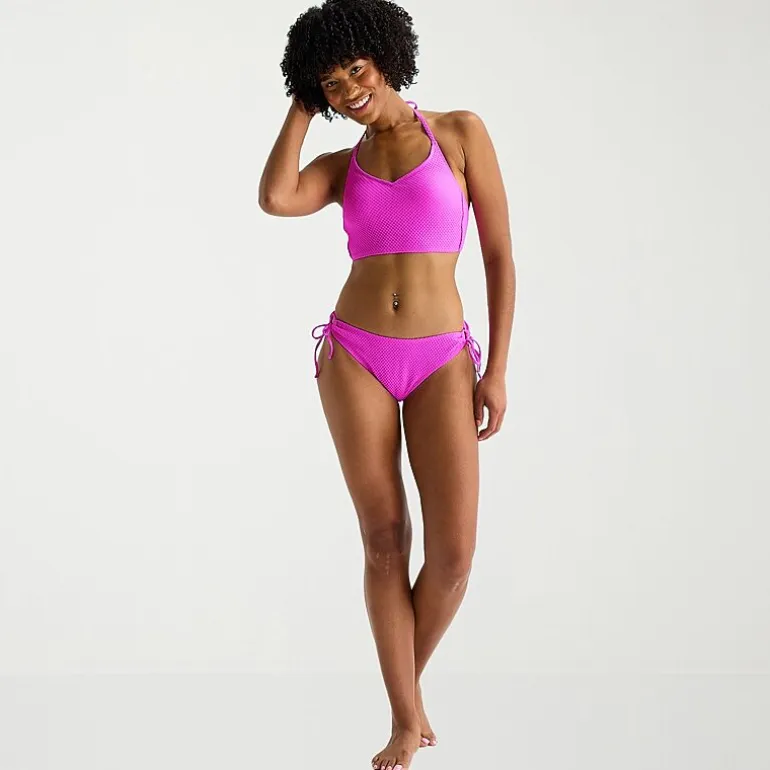 Arizona Womens Lined Textured Juniors Cheeky Hipster Bikini Swimsuit Bottom