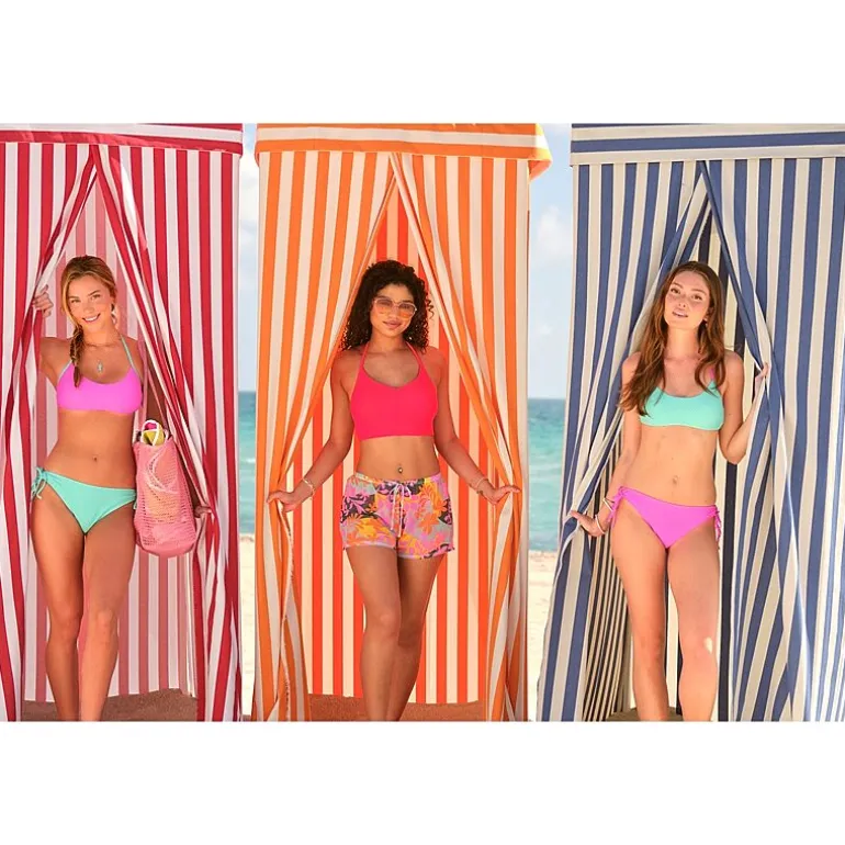 Arizona Womens Lined Textured Juniors Cheeky Hipster Bikini Swimsuit Bottom