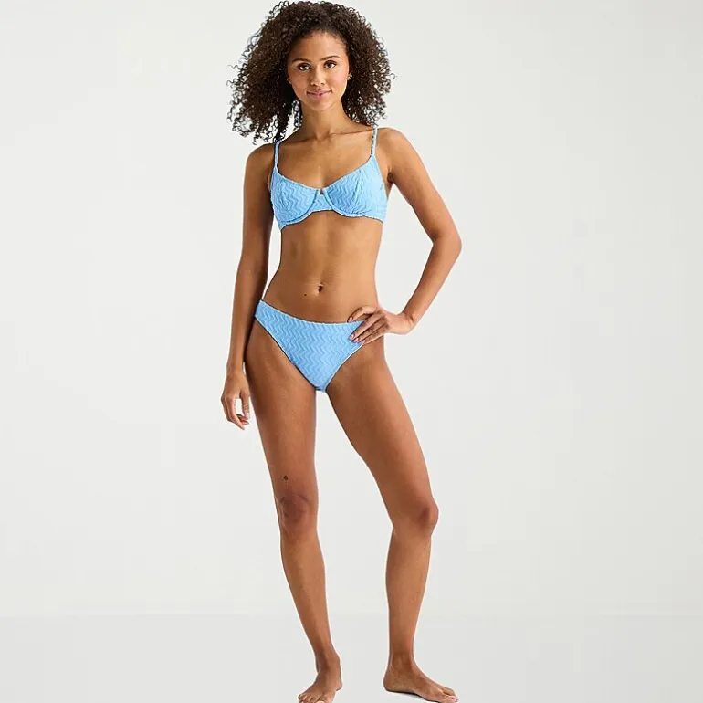 Arizona Womens Lined Textured Chevron Juniors Cheeky Hipster Bikini Swimsuit Bottom