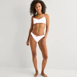 Arizona Womens Lined Textured Juniors Cheeky Hipster Bikini Swimsuit Bottom