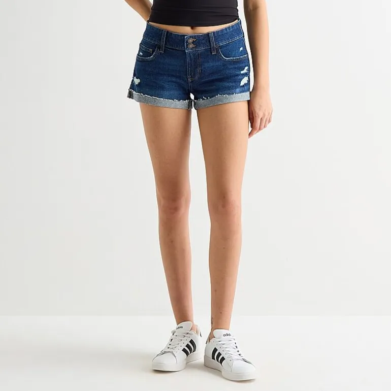 Arizona Womens 2 1/2" Low Rise Juniors Denim Short
