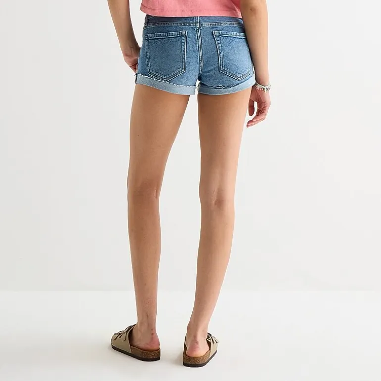 Arizona Womens 2 1/2" Low Rise Juniors Denim Short